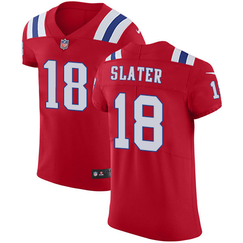 Nike Patriots #18 Matt Slater Red Alternate Men's Stitched NFL Vapor Untouchable Elite Jersey